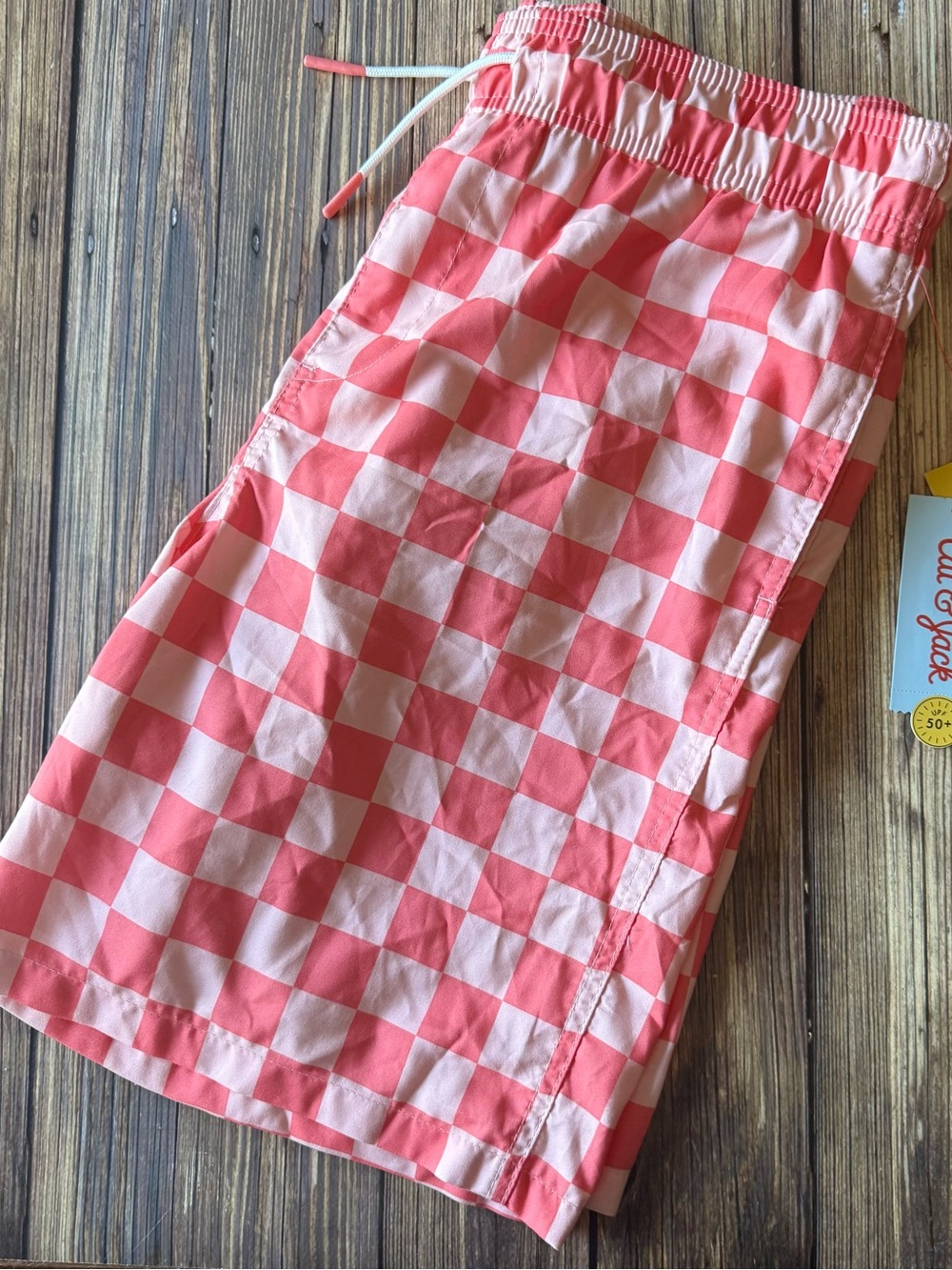 NWT Cat & Jack Boys Coral Swimsuit Truncha Shorts 16 XL Husky